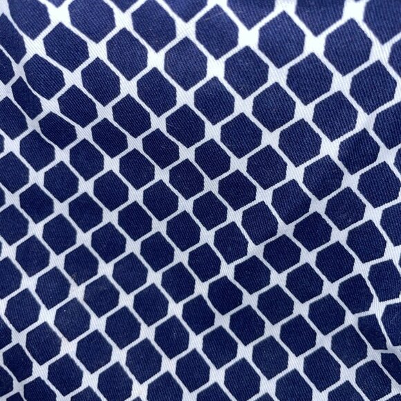 Navy White Geometric Pattern Womens Pants Size 16 Cropped Slim Fit Khakis Gap - Picture 7 of 7